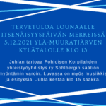 Pohjoisten kylien kutsuvieraslounas itsenäisyyspäivän merkeissä